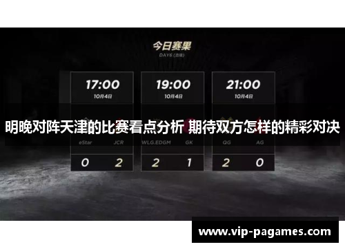 明晚对阵天津的比赛看点分析 期待双方怎样的精彩对决