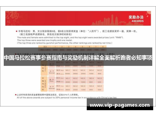 中国马拉松赛事参赛指南与奖励机制详解全面解析跑者必知事项