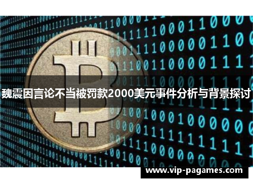 魏震因言论不当被罚款2000美元事件分析与背景探讨