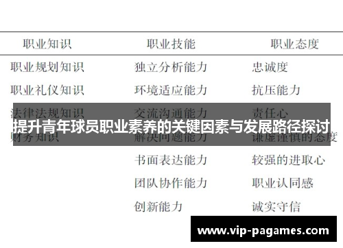提升青年球员职业素养的关键因素与发展路径探讨 提升青年球员职业素养的关键因素与发展路径探讨